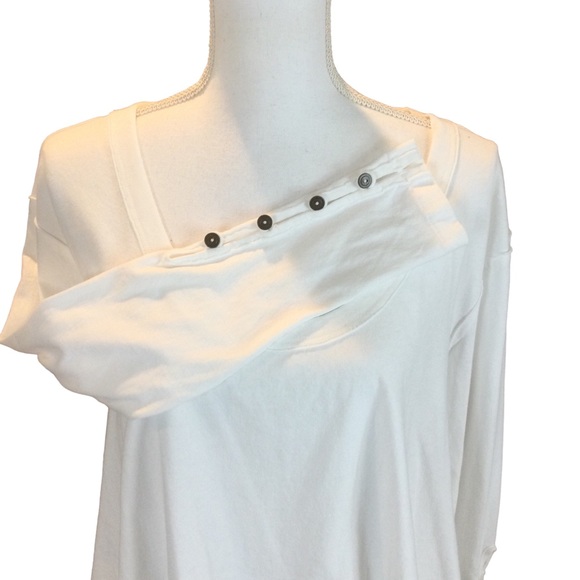 Free People We The Free White Peony Long Sleeved Tee Shirt Size Extra Small - Picture 6 of 16